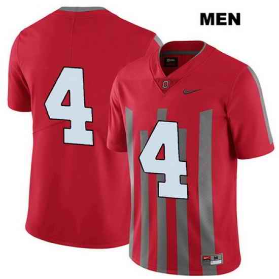 Chris Chugunov Stitched Ohio State Buckeyes Nike Authentic Elite Mens  4 Red College Football Jersey Without Name Jersey